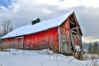 Red Barn on Bible Hill Road Vermont