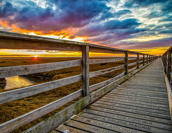 Gray's Beach Boardwalk at Sunset