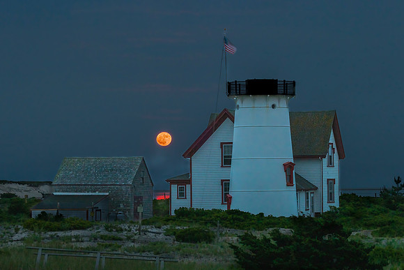Strawberry Moon Over Stage Harbor