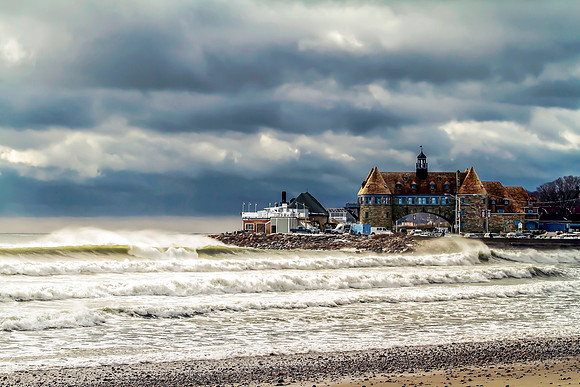 Coast Guard House during storm