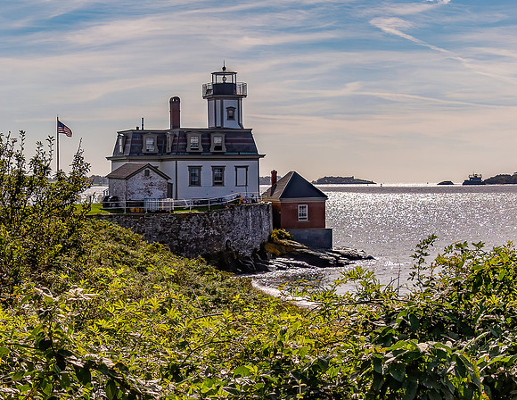 Rose Island Lighthouse From Shore Line