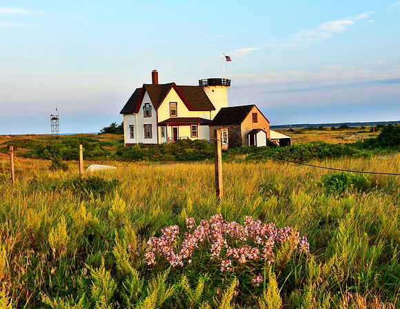 Stage Harbor Light at Sunrise