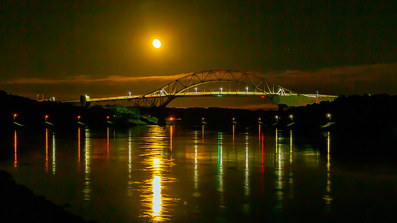 Moon Over Sagamore Bridge